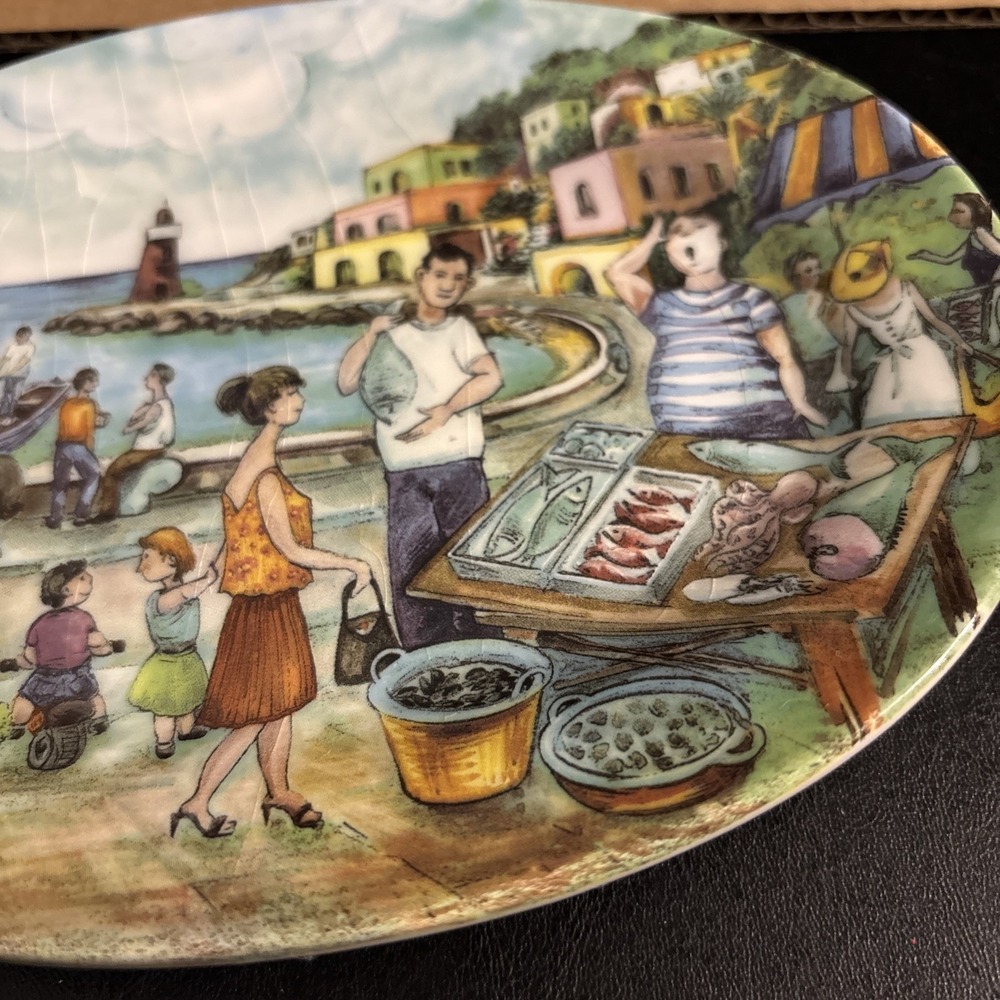 2 Piece Brunelli Fish Market Plate Set, Italy - Picture 8 of 11